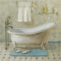 Victorian Bath III -Paper Art-38"x38"