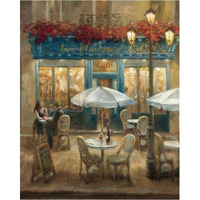 Paris Cafe I Crop -Paper Art-30"x37"