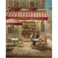 Paris Cafe II Crop -Paper Art-30"x37"