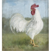 Noble Rooster I Vintage No Border -Paper Art-16.72"x18"