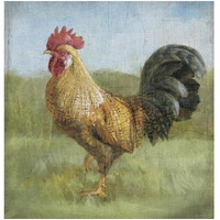 Noble Rooster II Vintage No Border -Paper Art-32&quotx32"