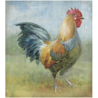 Noble Rooster III Vintage No Border -Paper Art-29"x32"