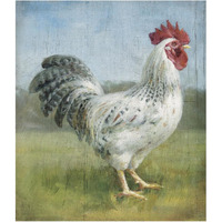 Noble Rooster IV v.2 Vintage No Border -Paper Art-15.76"x18"