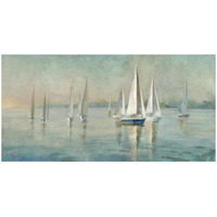 Sailboats at Sunrise Crop -Paper Art-50"x26"