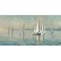 Sailboats at Sunrise Crop -Paper Art-74&quotx38"