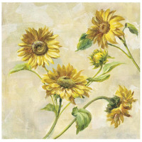 Farm Nostalgia Sunflowers -Paper Art-26"x26"