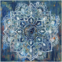 Mandala in Blue II -Paper Art-32"x32"