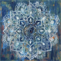 Mandala in Blue II -Paper Art-38"x38"