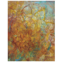 Bohemian Abstract Bright Crop -Paper Art-20"x26"