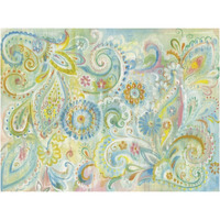 Spring Dream Paisley -Paper Art-18"x14"