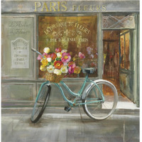 French Flowershop -Paper Art-38"x38"