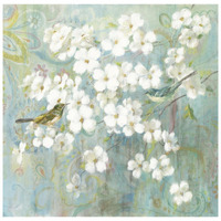 Spring Dream II Teal Bird -Paper Art-26"x26"