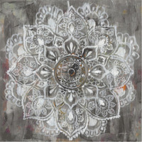 Mandala in Neutral II -Paper Art-38"x38"