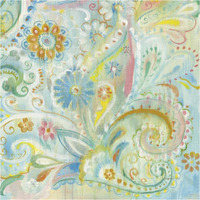 Spring Dream Paisley XIII -Paper Art-38"x38"