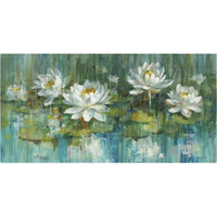 Water Lily Pond Crop -Paper Art-74"x38"