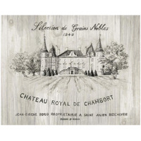 Chateau Chambort on Wood -Paper Art-22"x18"