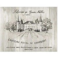 Chateau Chambort on Wood -Paper Art-26"x22"