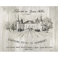 Chateau Chambort on Wood -Paper Art-30"x24"