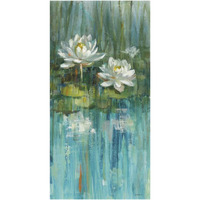 Water Lily Pond v2 III -Paper Art-32"x62"