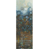 Blue and Bronze Dots IV -Paper Art-26"x74"