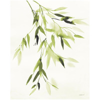 Bamboo Leaves IV Green -Paper Art-18"x22"