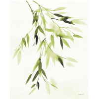 Bamboo Leaves IV Green -Paper Art-24"x30"