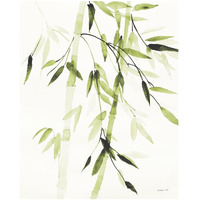 Bamboo Leaves V Green -Paper Art-18"x22"