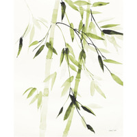 Bamboo Leaves V Green -Paper Art-30"x37"