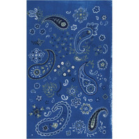 Farm Nostalgia Blue Paisley -Paper Art-24.32"x38"