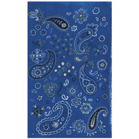 Farm Nostalgia Blue Paisley -Paper Art-26.8"x42"