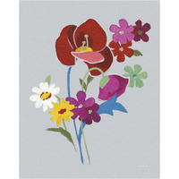 Alpine Bouquet II Gray -Paper Art-30&quotx37"