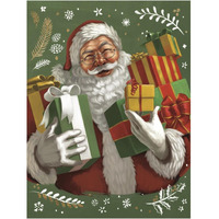 Santas List IV Crop -Paper Art-14"x18"