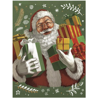 Santas List IV Crop -Paper Art-38"x50"