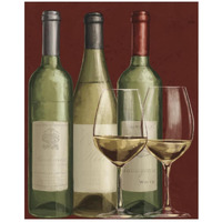 Bistro Paris White Wine -Paper Art-22"x26"