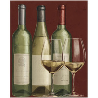 Bistro Paris White Wine -Paper Art-24"x30"