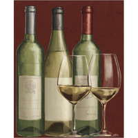 Bistro Paris White Wine -Paper Art-30"x37"