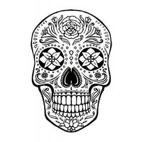 Sugar Skull Coloring I -Paper Art-23.3"x32"