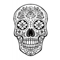 Sugar Skull Coloring I -Paper Art-33.24"x46"