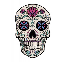 Sugar Skull II -Paper Art-17.62"x24"