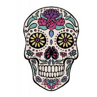 Sugar Skull III -Paper Art-17.62"x24"