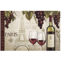 Wine in Paris I -Paper Art-20"x14"