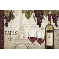 Wine in Paris I -Paper Art-32"x22"