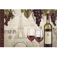 Wine in Paris I -Paper Art-38"x26"