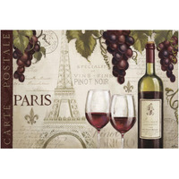 Wine in Paris I -Paper Art-62"x42"