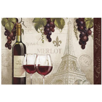 Wine in Paris II -Paper Art-20"x14"