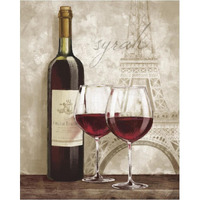 Wine in Paris IV -Paper Art-30"x37"