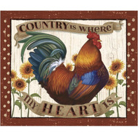 Country Heart I Dots v2 -Paper Art-18"x15.44"