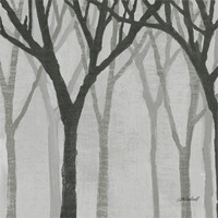 Spring Trees Greystone I -Paper Art-38"x38"