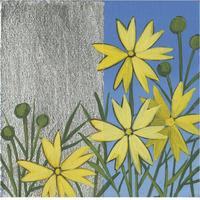 Coreopsis I -Paper Art-38"x38"