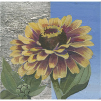 Zinnia Spice -Paper Art-38"x38"